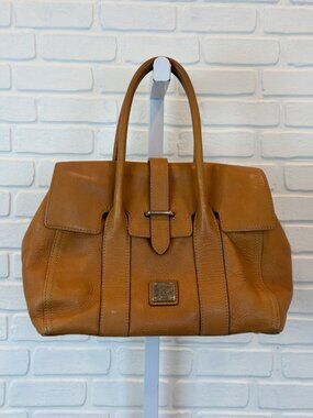 Vintage Dooney & Bourke Satchel Tan Leather Handbag